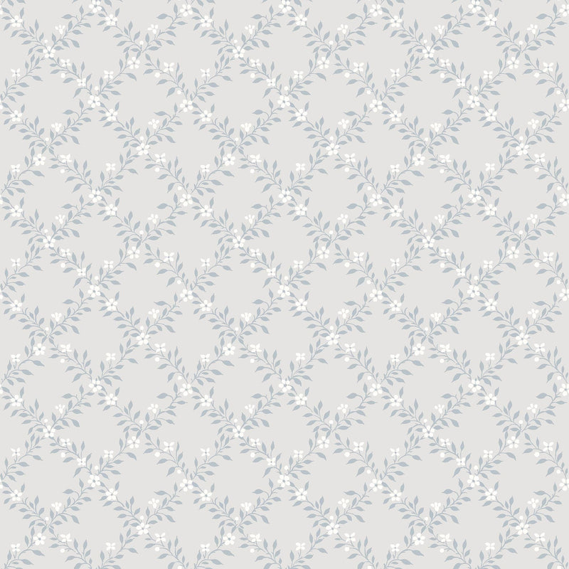 3269 Sommarslöja Grey and Blue Wallpaper by Boråstapeter