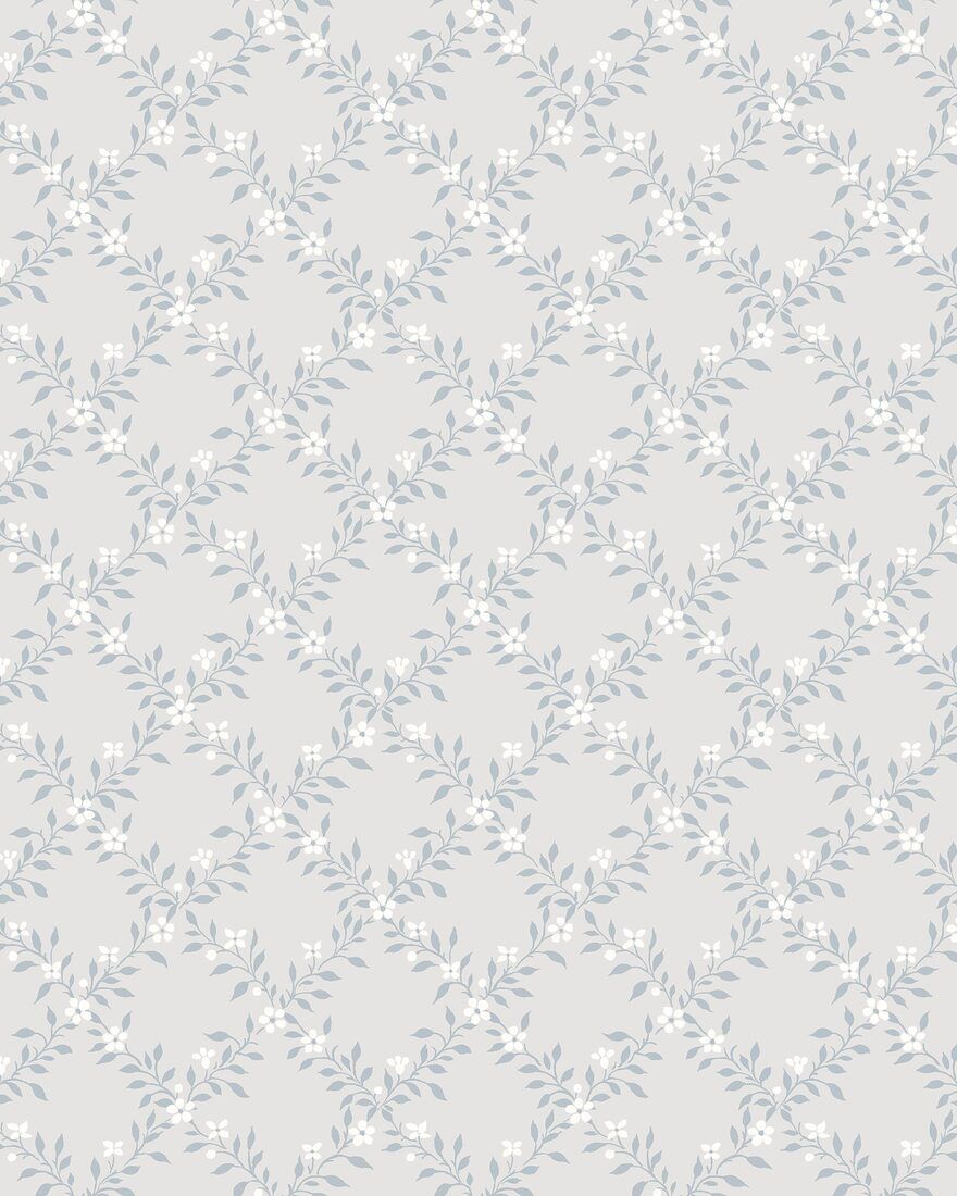 3269 Sommarslöja Grey and Blue Wallpaper by Boråstapeter