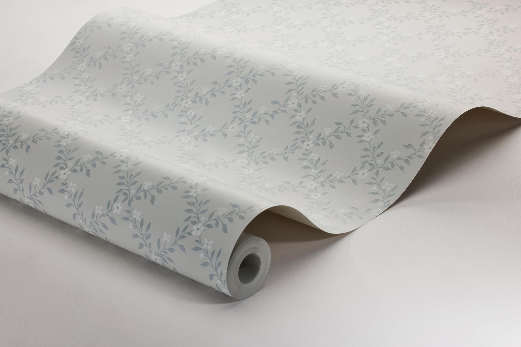 3269 Sommarslöja Grey and Blue Wallpaper by Boråstapeter