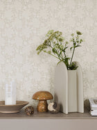 3270 Sommarslöja Grey and Beige Wallpaper by Boråstapeter