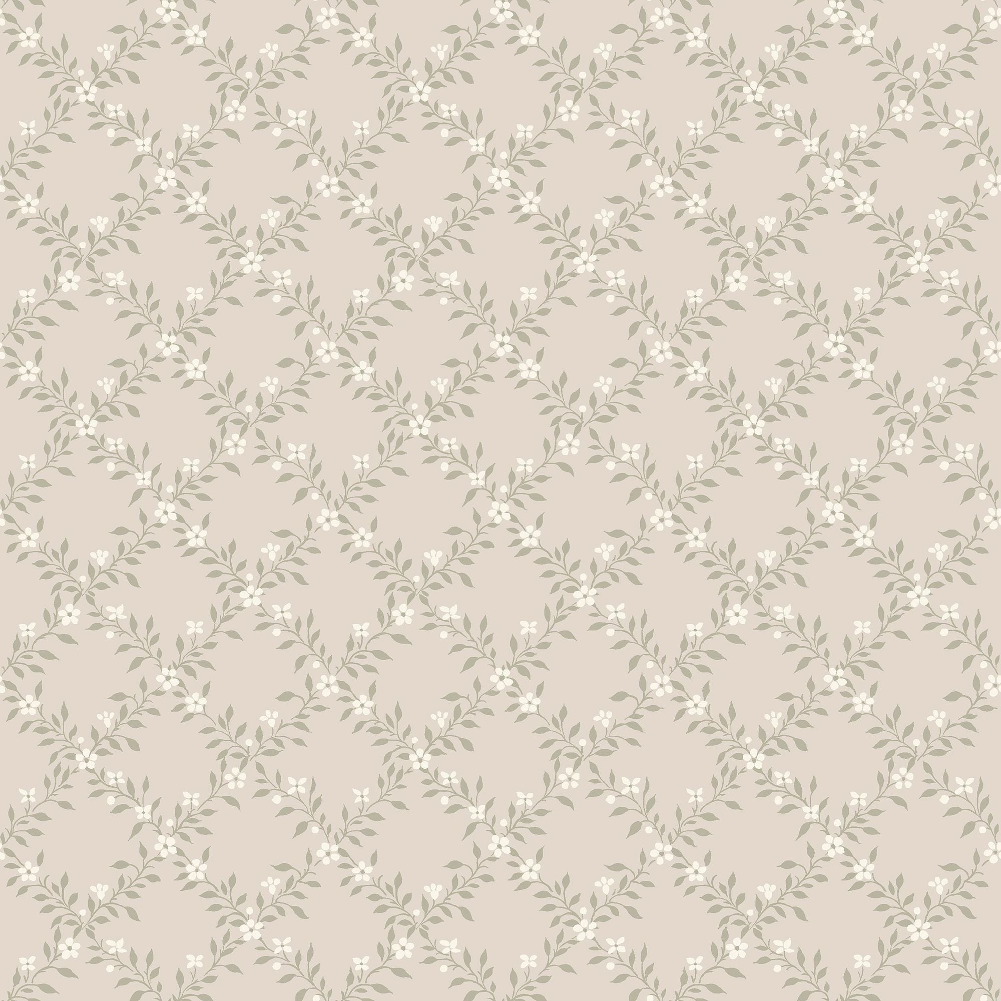 3271 Sommarslöja Beige and Green Wallpaper by Boråstapeter