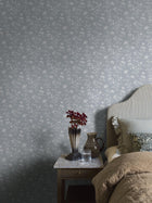 3272 Ängsblomma Blue and White Wallpaper by Boråstapeter