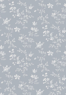 3272 Ängsblomma Blue and White Wallpaper by Boråstapeter