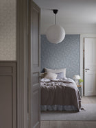 3272 Ängsblomma Blue and White Wallpaper by Boråstapeter