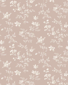 3275 Ängsblomma Pink and White Wallpaper by Boråstapeter