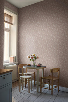 3275 Ängsblomma Pink and White Wallpaper by Boråstapeter