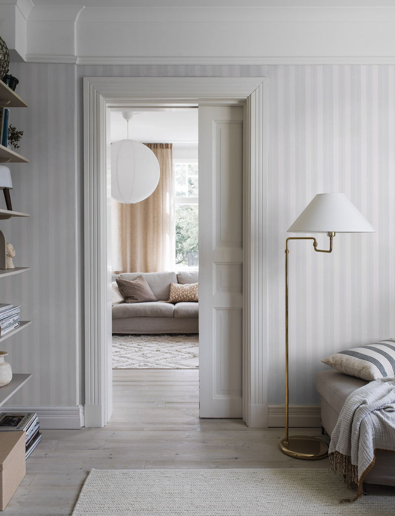 3278 Gustaf White and Beige Wallpaper by Boråstapeter