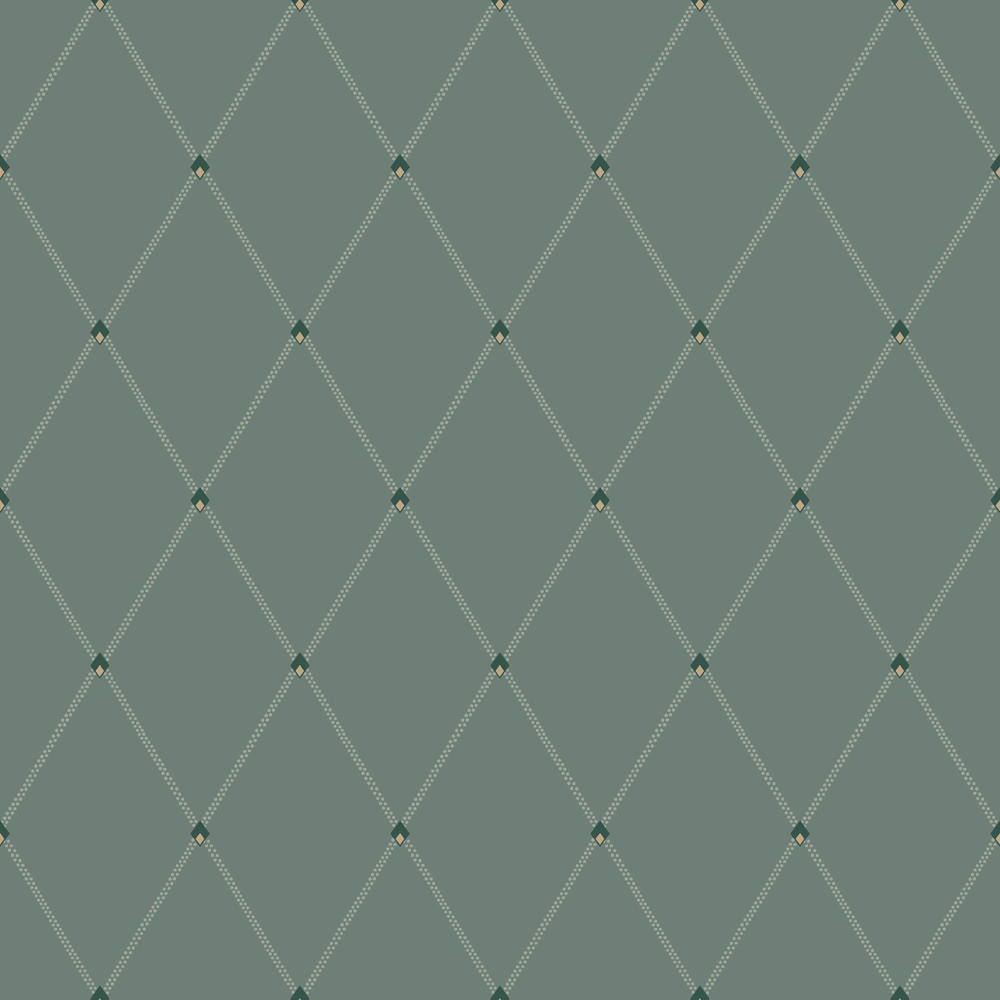 3282 Fredrik Green and Grey Wallpaper by Boråstapeter