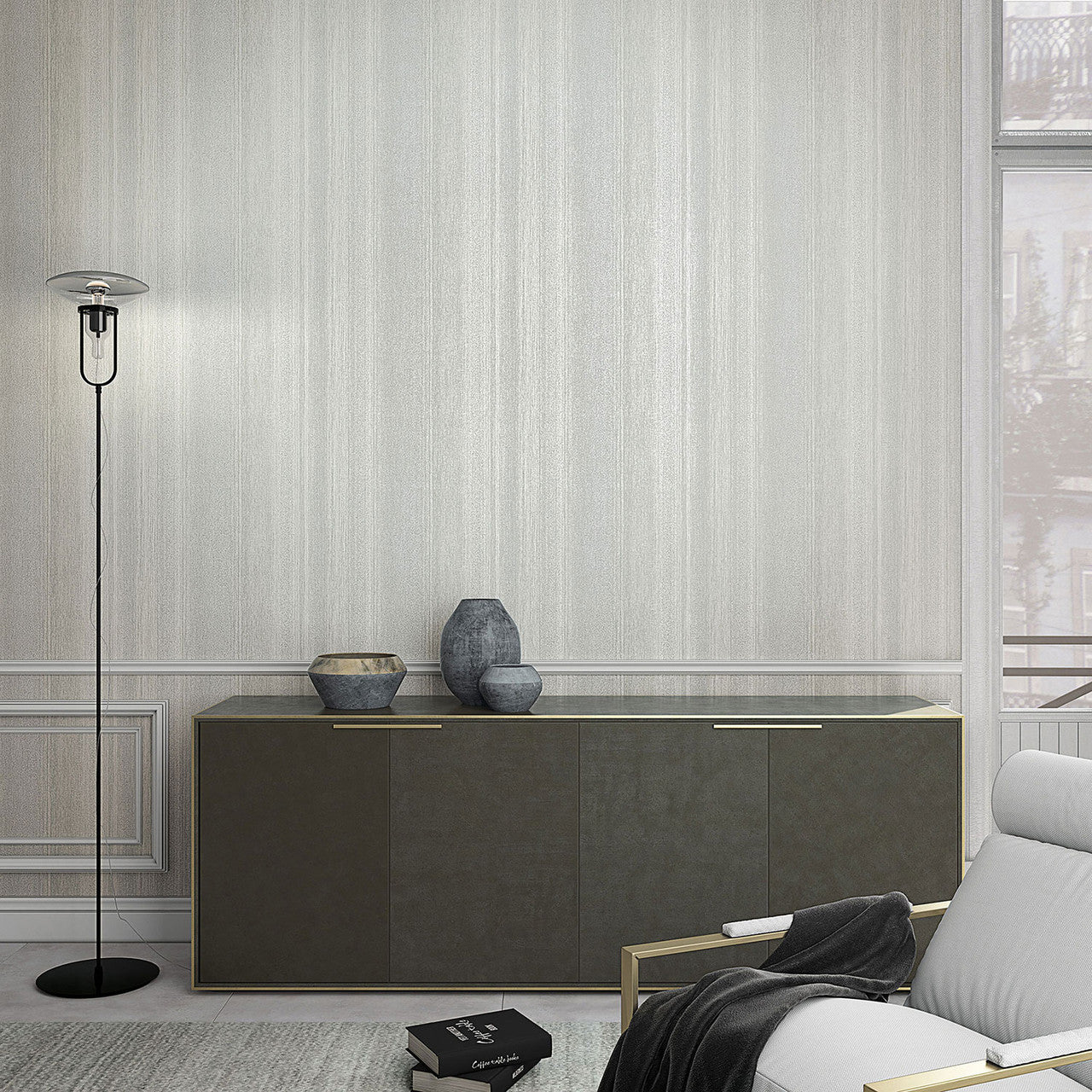 32835 Striped Texture The New Design Book Light Grey Wallpaper By Galerie