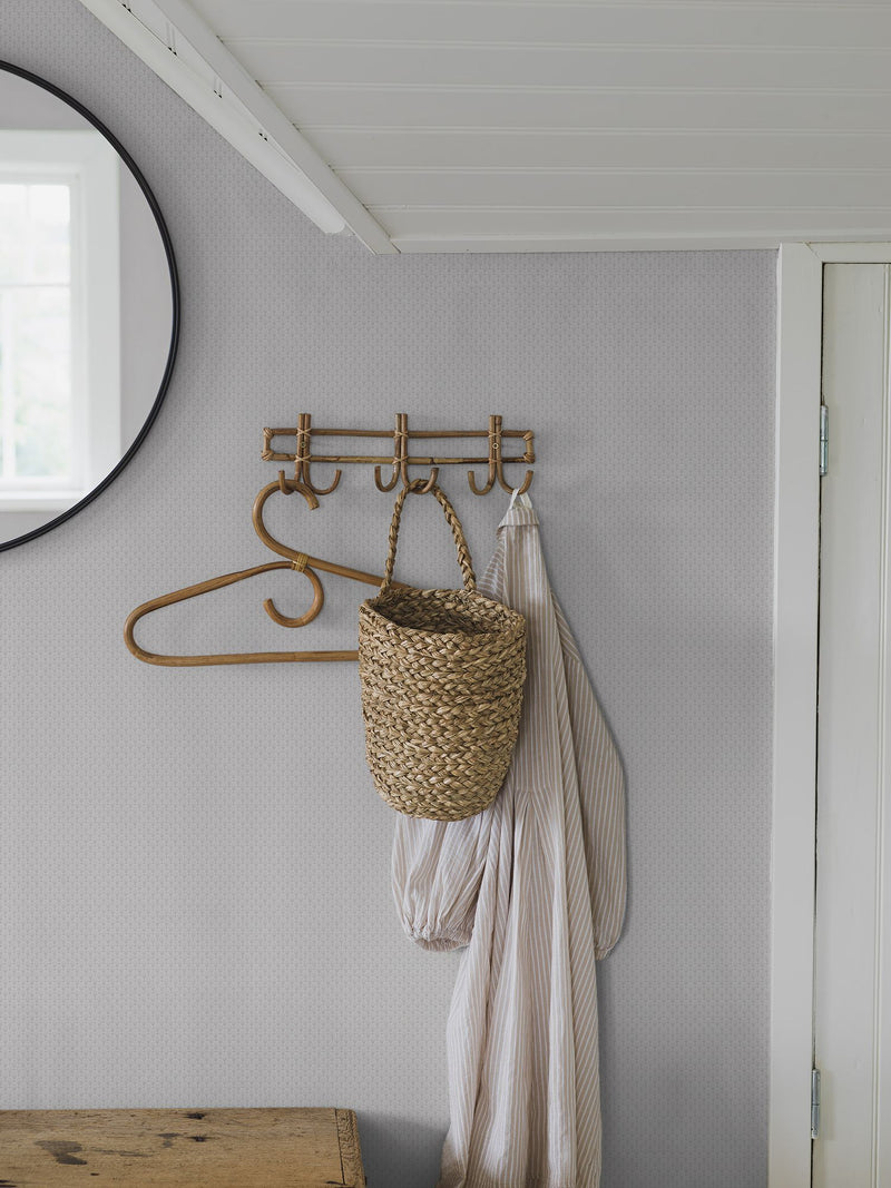 3286 Fredrika White and Grey Wallpaper by Boråstapeter