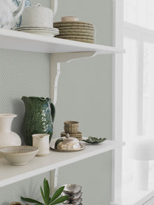 3288 Fredrika Green and Beige Wallpaper by Boråstapeter