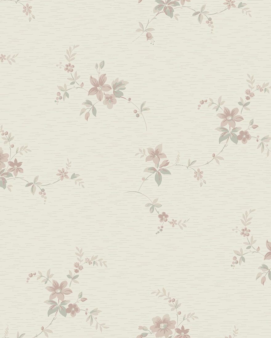 3290 Saga Beige and Pink Wallpaper by Boråstapeter