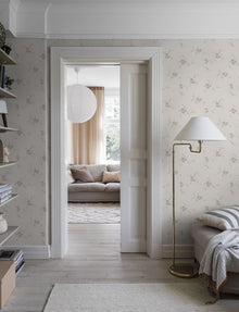 3290 Saga Beige and Pink Wallpaper by Boråstapeter