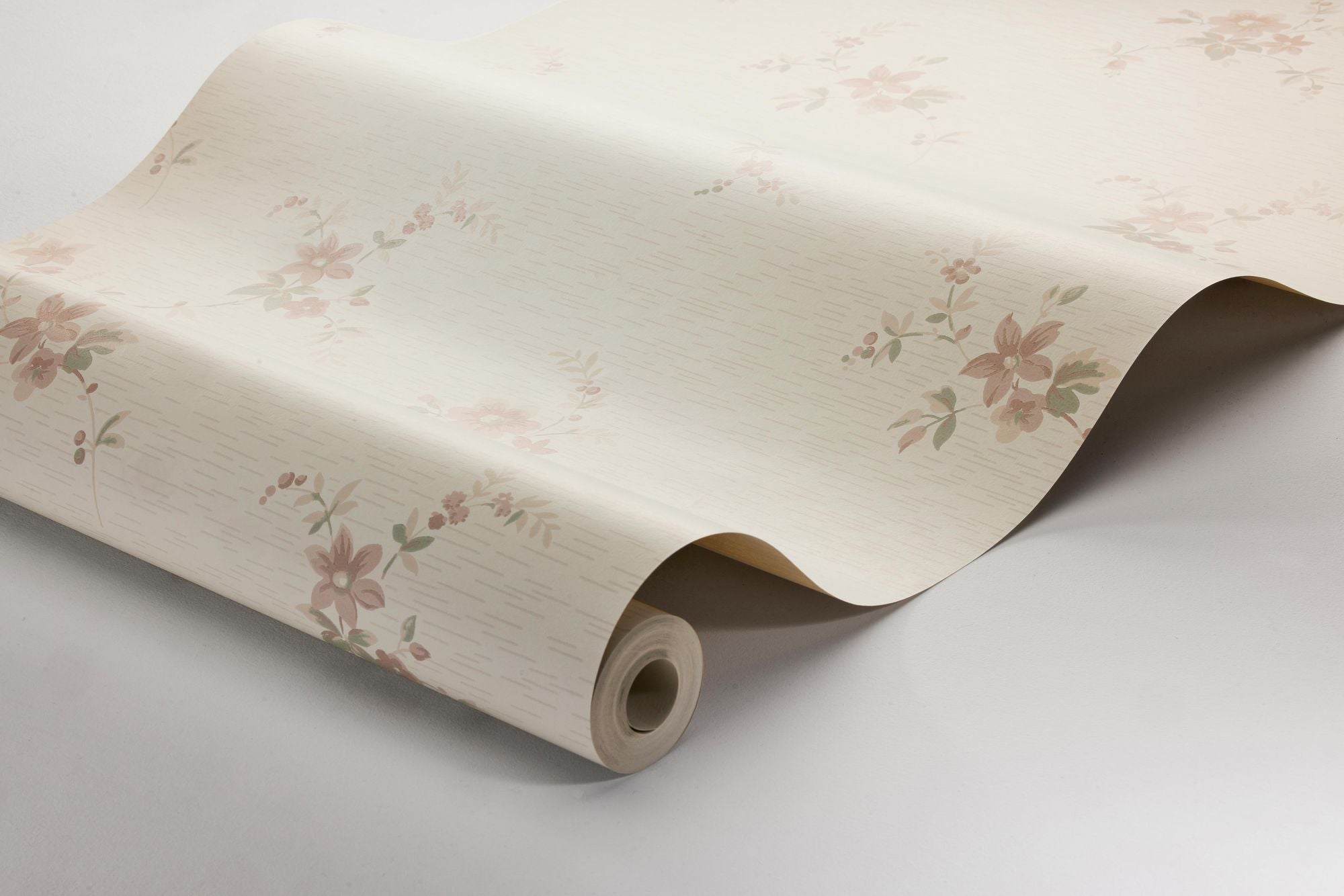 3290 Saga Beige and Pink Wallpaper by Boråstapeter