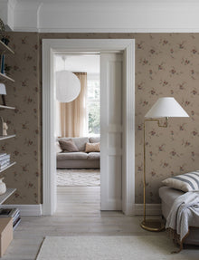 3291 Saga Beige and Multi Wallpaper by Boråstapeter