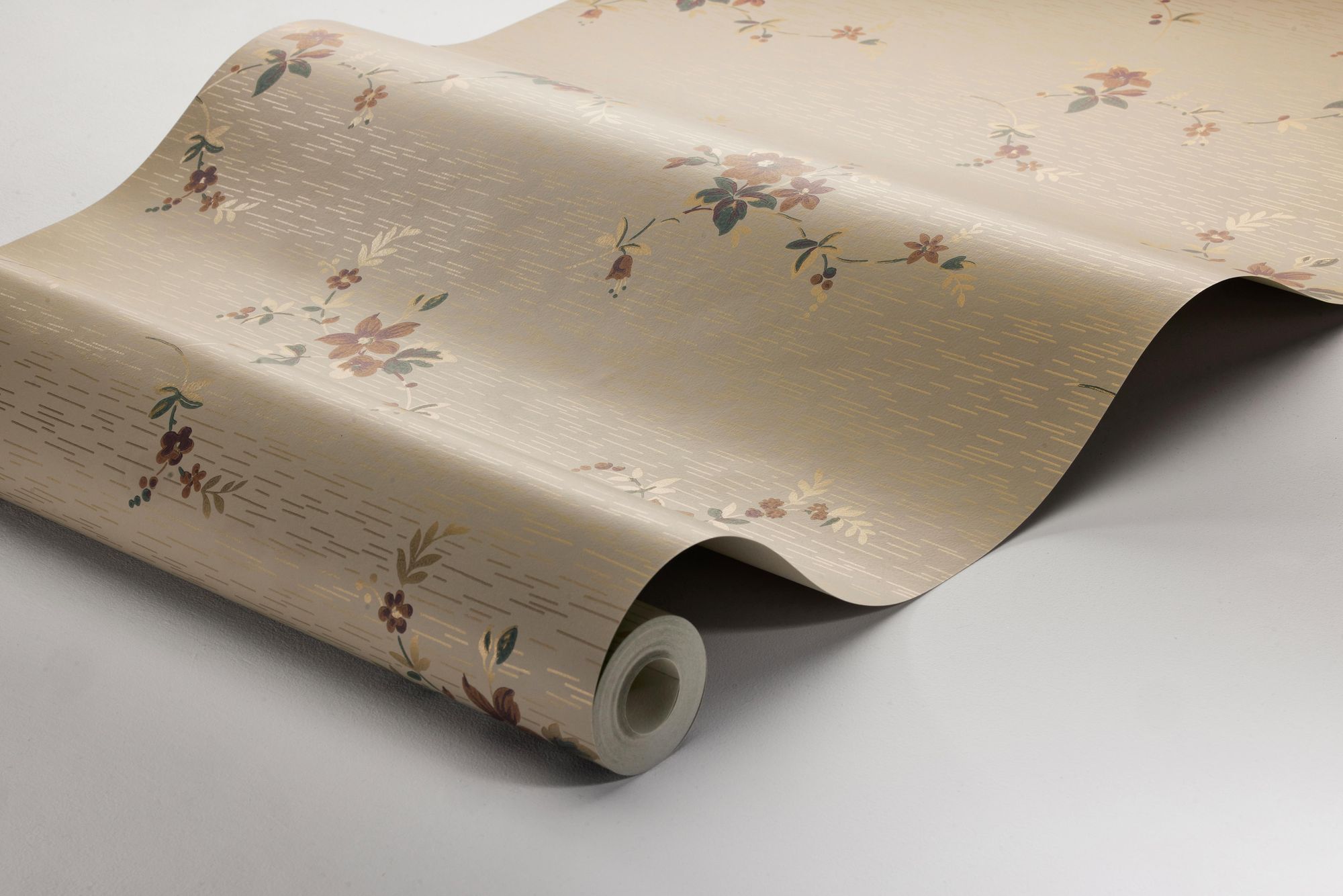 3291 Saga Beige and Multi Wallpaper by Boråstapeter