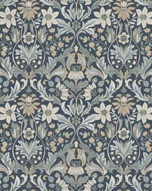 3292 Blomsterfröjd Blue and Multi Wallpaper by Boråstapeter
