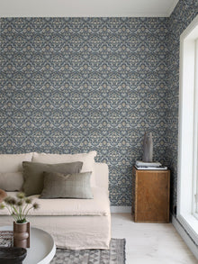 3292 Blomsterfröjd Blue and Multi Wallpaper by Boråstapeter