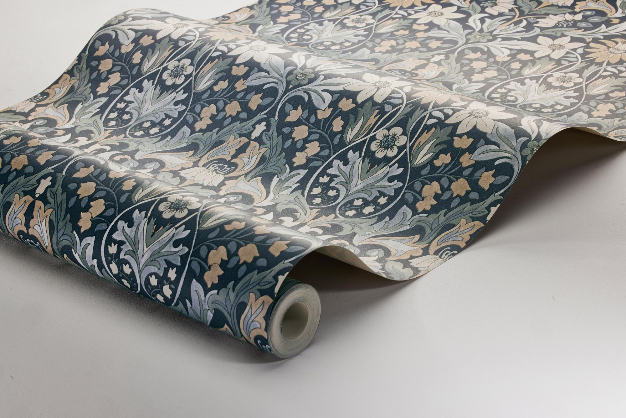 3292 Blomsterfröjd Blue and Multi Wallpaper by Boråstapeter