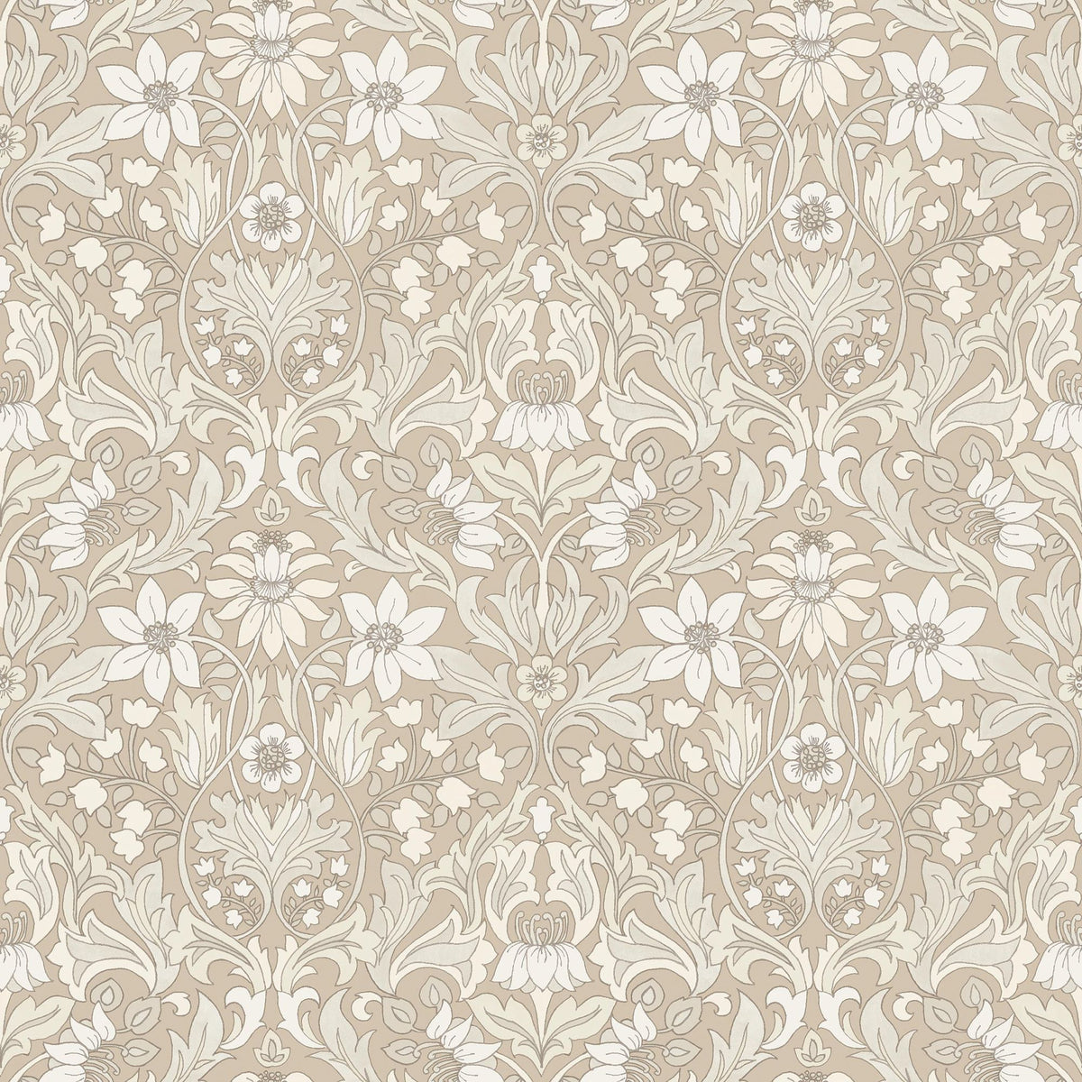 Blomsterfröjd Beige and Multi Timeless Traditions Wallpaper by Boråstapeter
