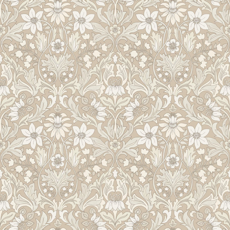 3293 Blomsterfröjd Beige and Multi Wallpaper by Boråstapeter