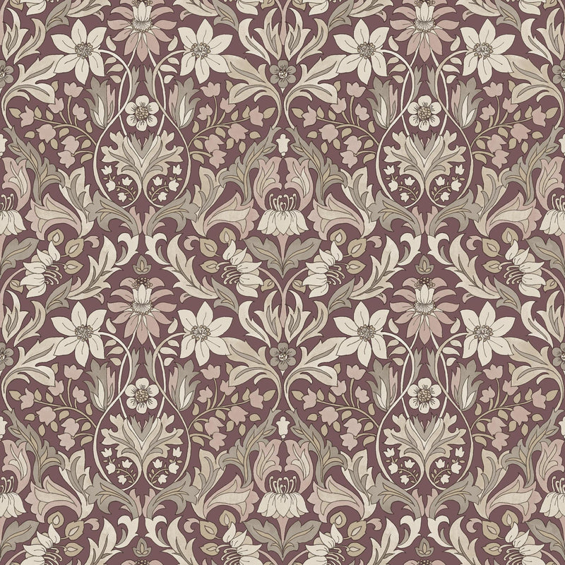 3294 Blomsterfröjd Red and Multi Wallpaper by Boråstapeter