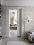 3295 Blomsterfröjd Beige and Multi Wallpaper by Boråstapeter