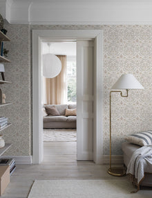 3295 Blomsterfröjd Beige and Multi Wallpaper by Boråstapeter