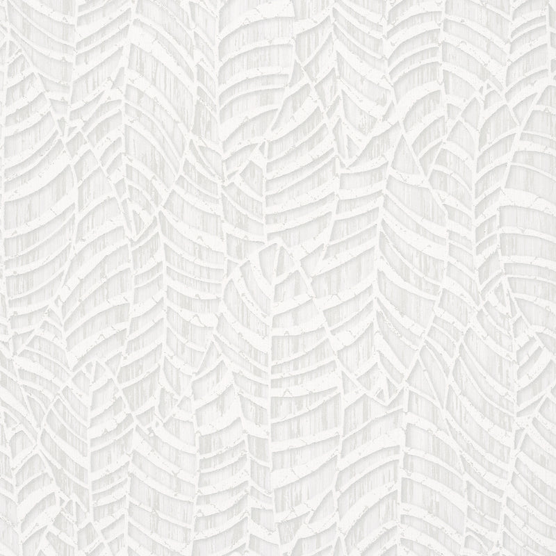 32972 Serene Leaves White and Grey Wallpaper By Galerie