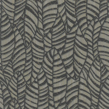 32975 Serene Leaves Black and Brown Wallpaper By Galerie