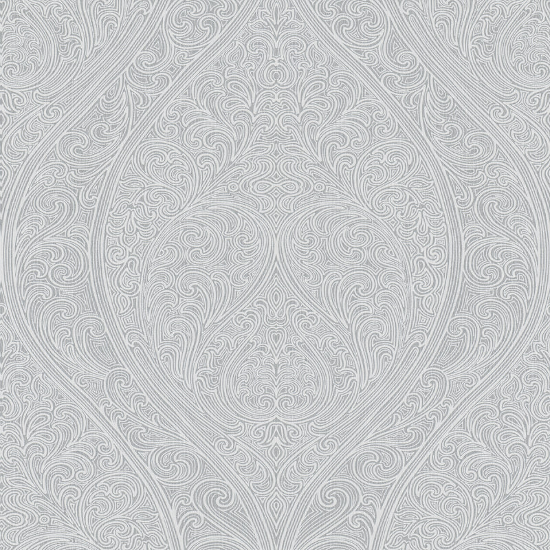 32980 Serene Art Nouveau Grey and White Wallpaper By Galerie