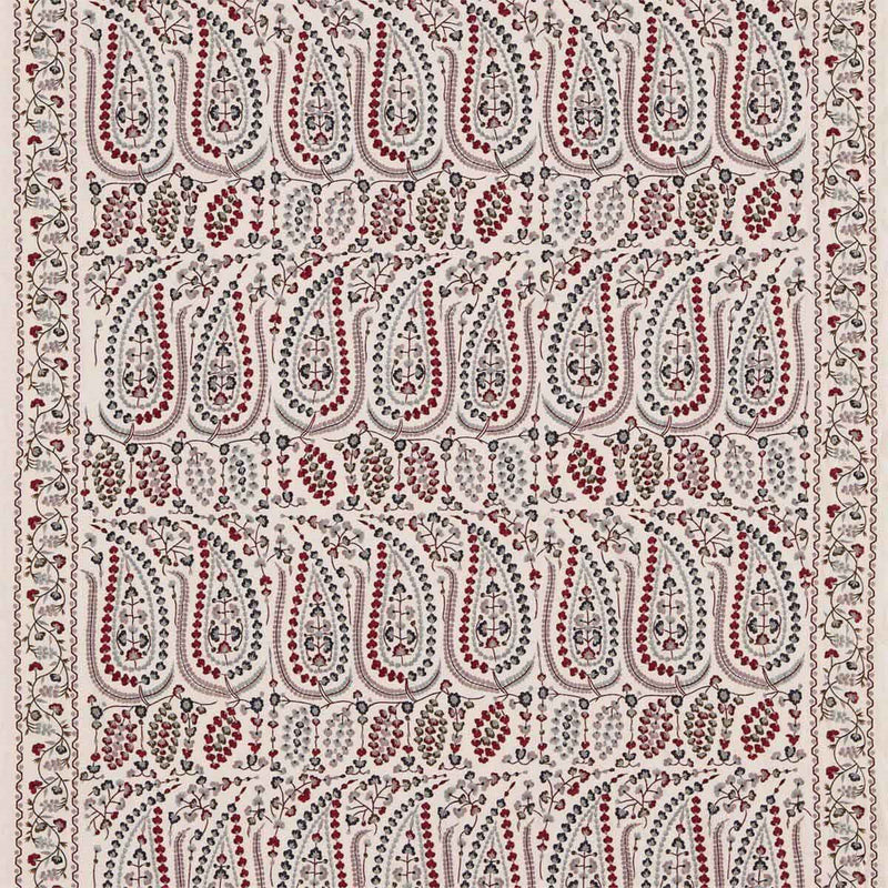 331627 Jayshree Kensington Walk Red Blue Fabric by Zoffany