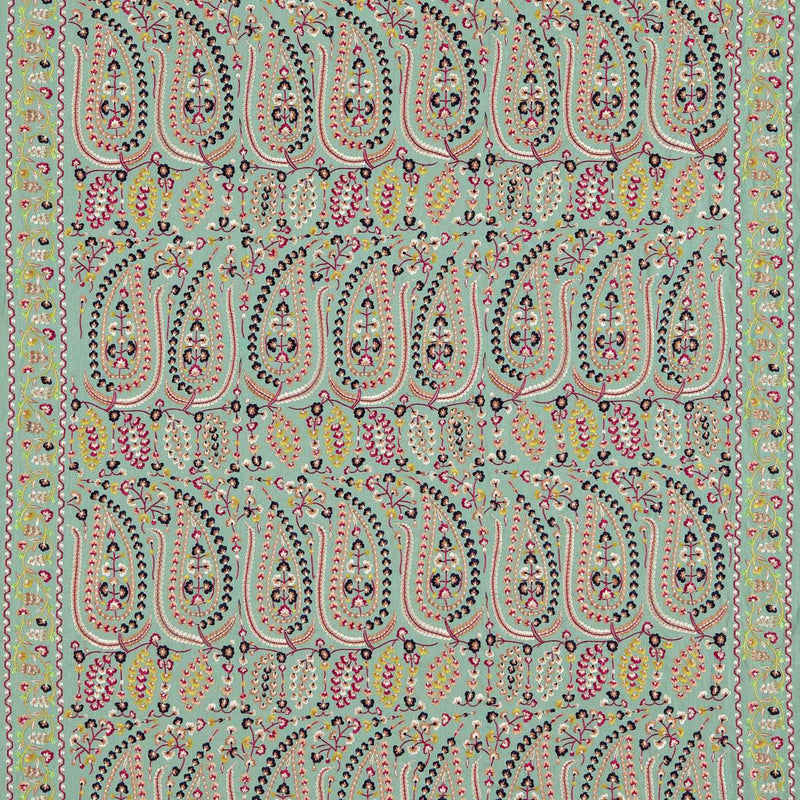 331628 Jayshree Indienne Celadon/Multi Fabric by Zoffany