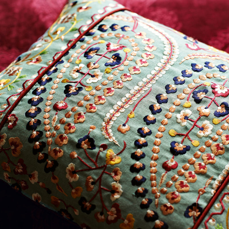 331628 Jayshree Indienne Celadon/Multi Fabric by Zoffany