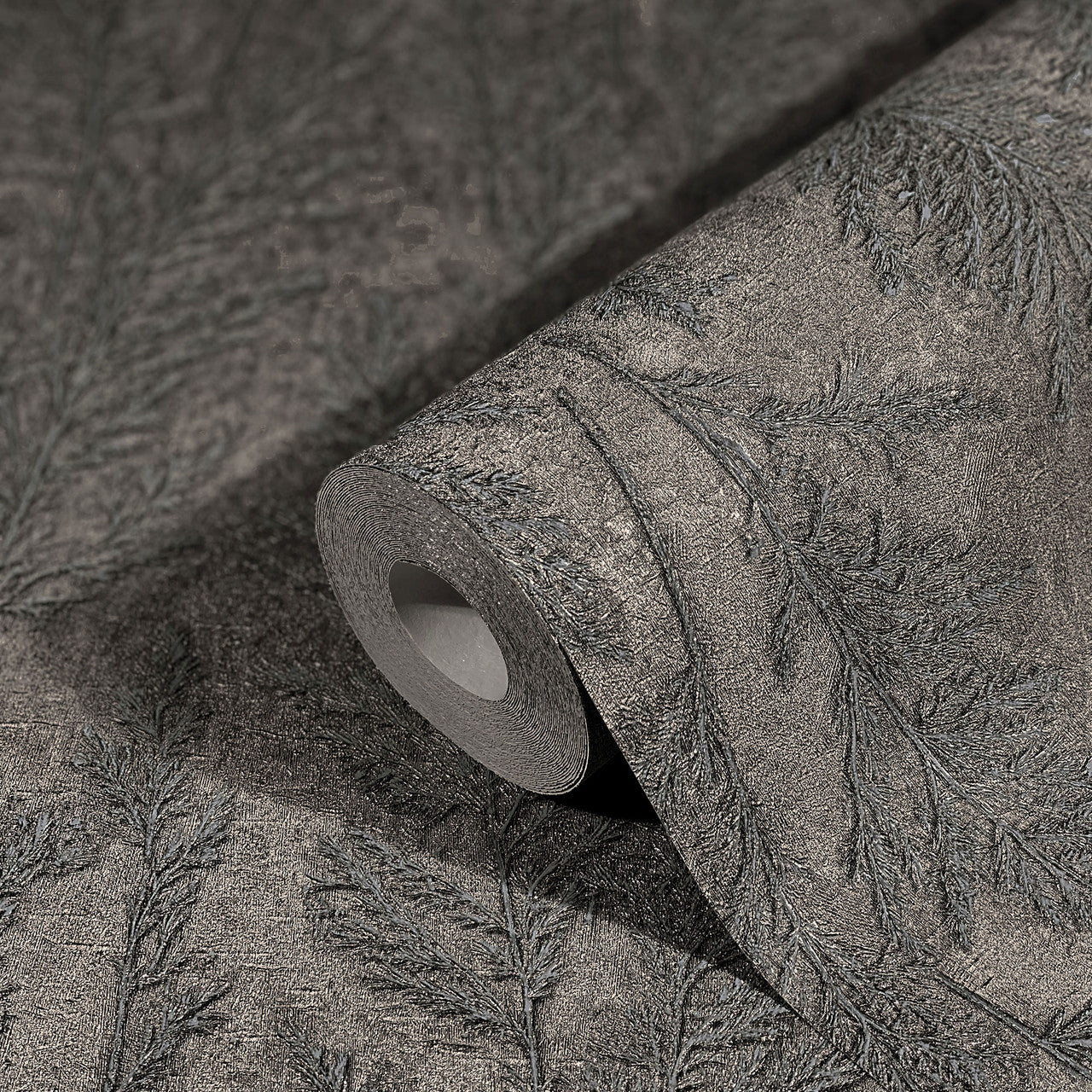 33209 Feathery Tree Natural Opulence Platinum Wallpaper By Galerie