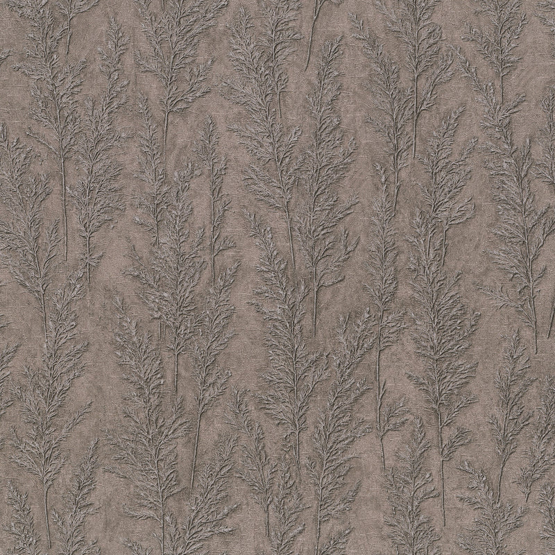 33210 Feathery Tree Natural Opulence Grey Wallpaper By Galerie