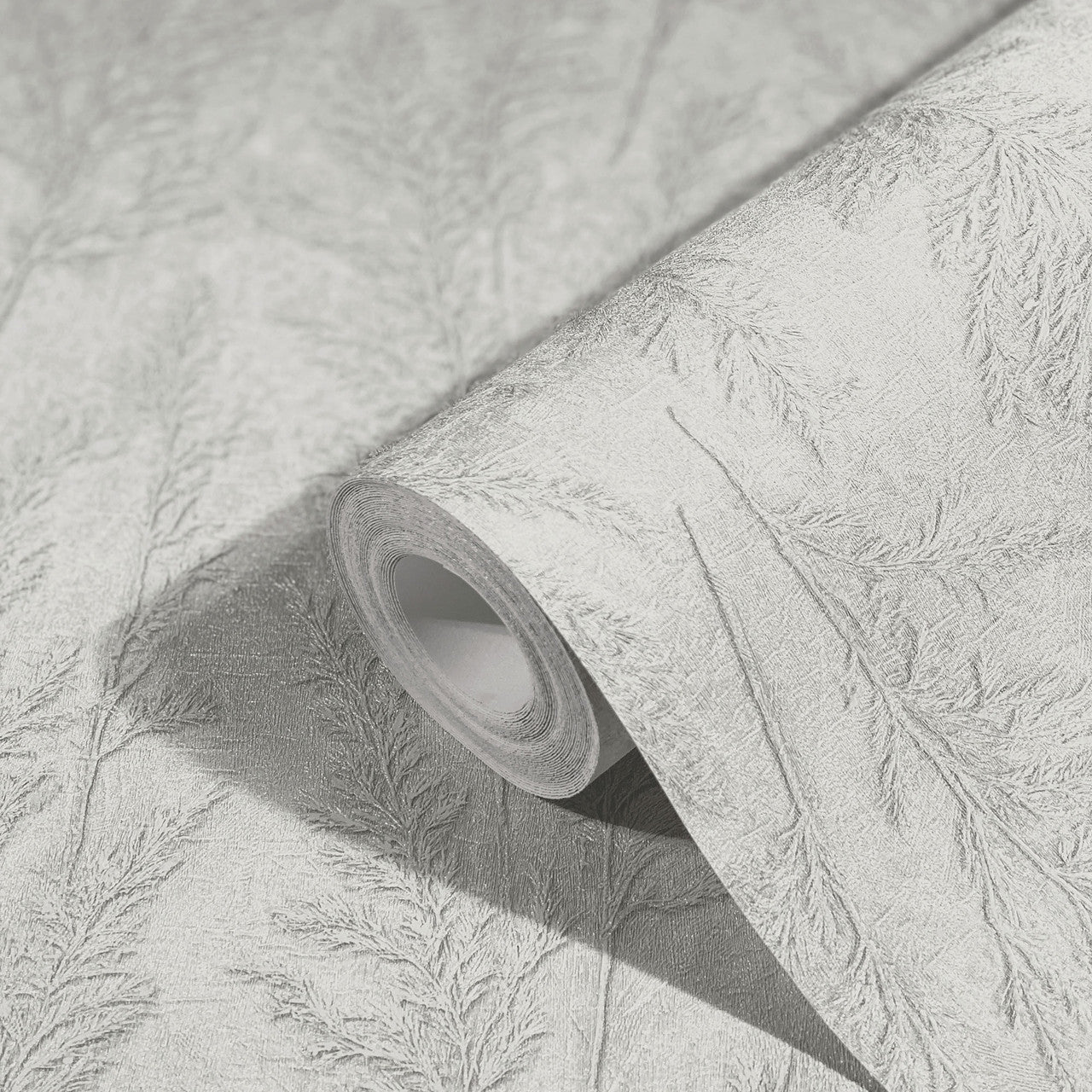 33213 Feathery Tree Natural Opulence Grey Wallpaper By Galerie