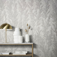 33213 Feathery Tree Natural Opulence Grey Wallpaper By Galerie
