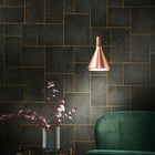 33223 Wood Block Natural Opulence Black Wallpaper By Galerie