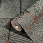 33224 Wood Block Natural Opulence Anthracite Wallpaper By Galerie