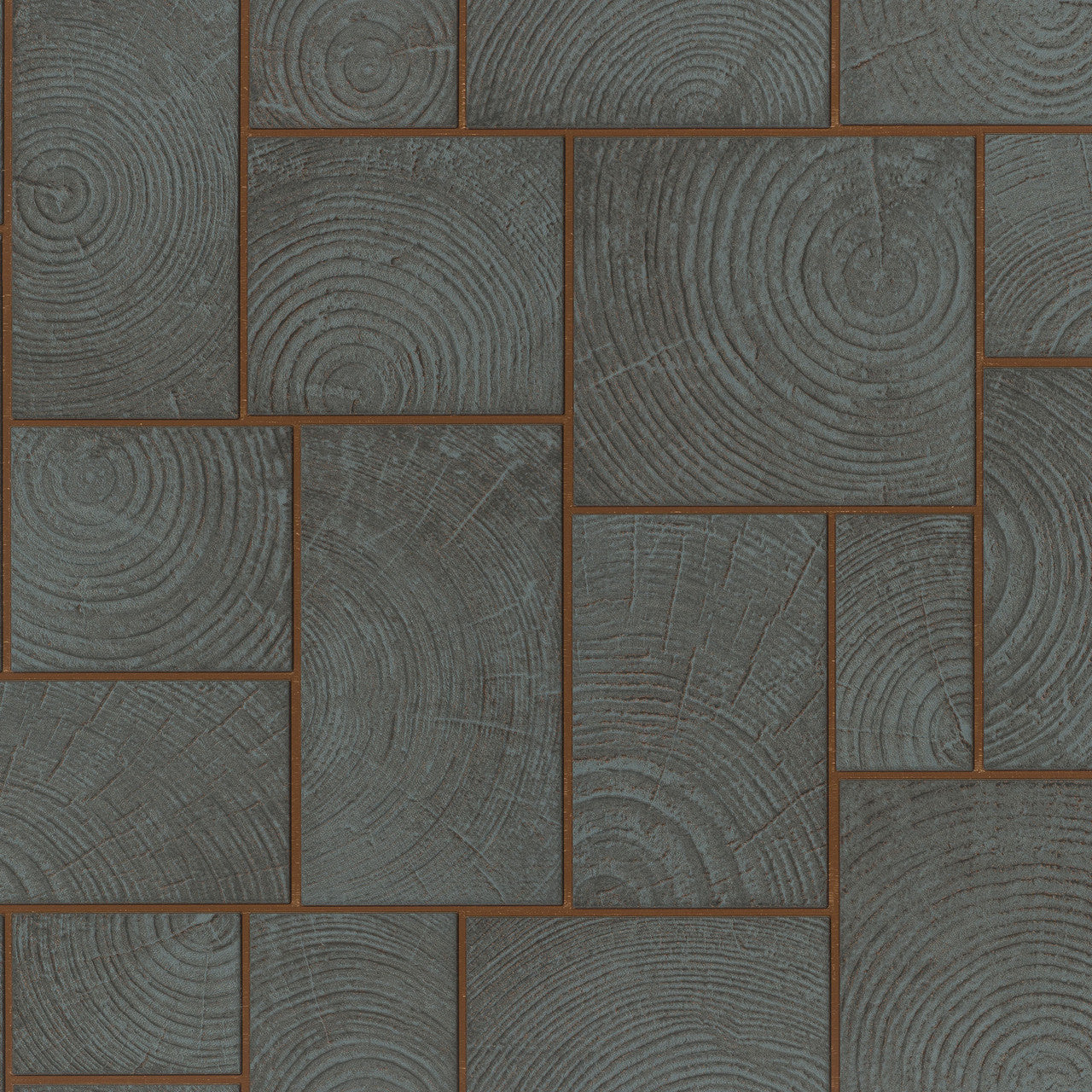 33224 Wood Block Natural Opulence Anthracite Wallpaper By Galerie