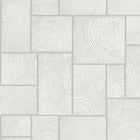 33226 Wood Block Natural Opulence White and Grey Wallpaper By Galerie