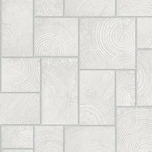 33226 Wood Block Natural Opulence White and Grey Wallpaper By Galerie