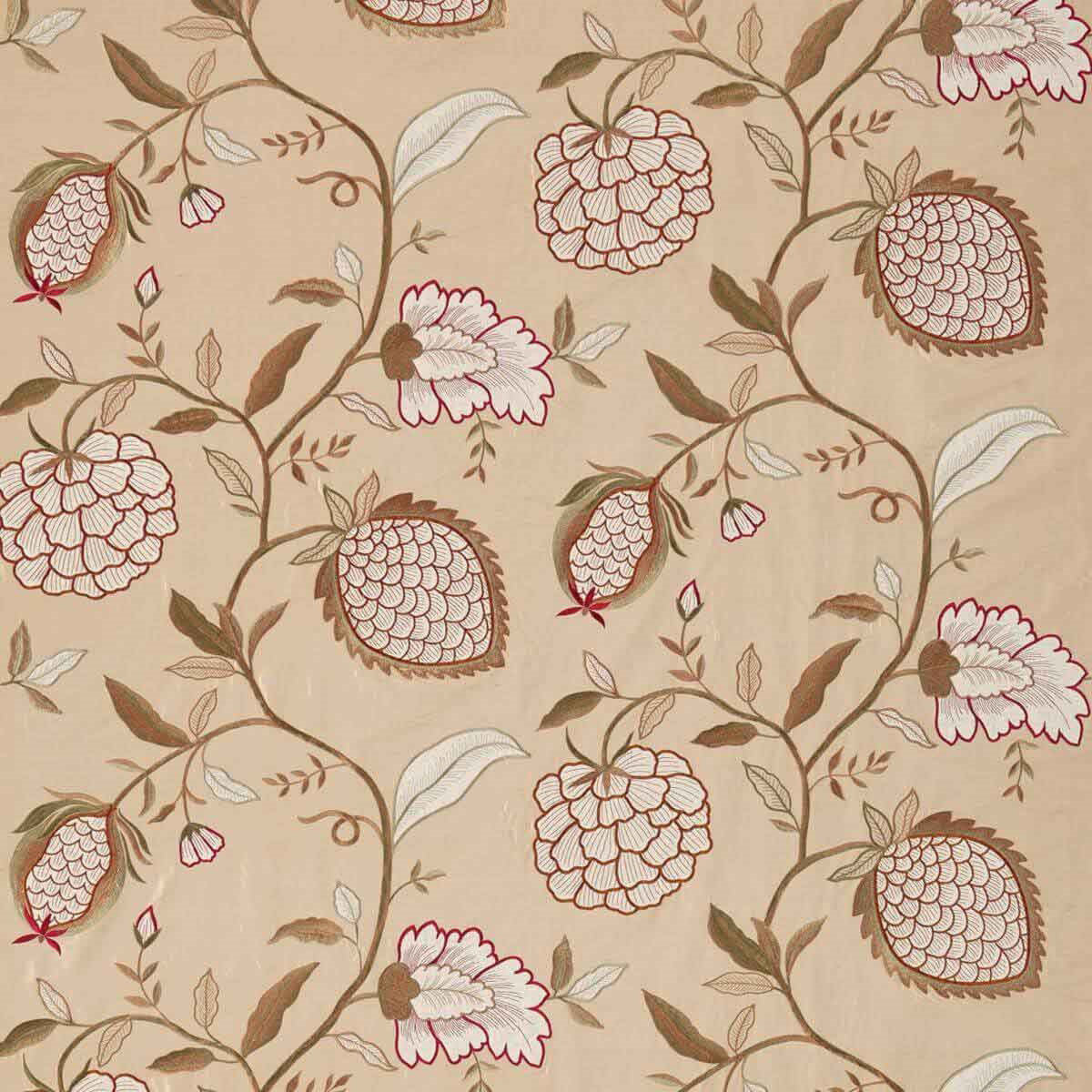 332345 Pomegranate Tree Kensington Walk Sienna Fabric by Zoffany