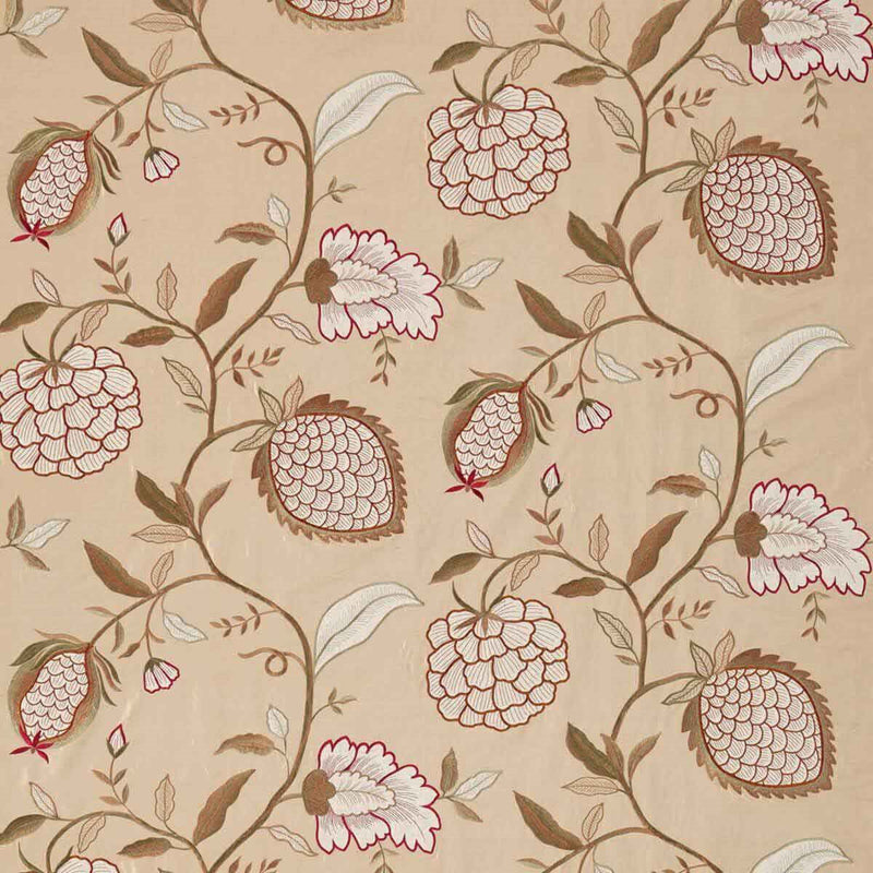 332345 Pomegranate Tree Kensington Walk Sienna Fabric by Zoffany