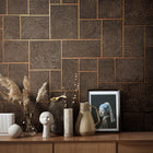 33251 Wood Block Natural Opulence Brown Wallpaper By Galerie