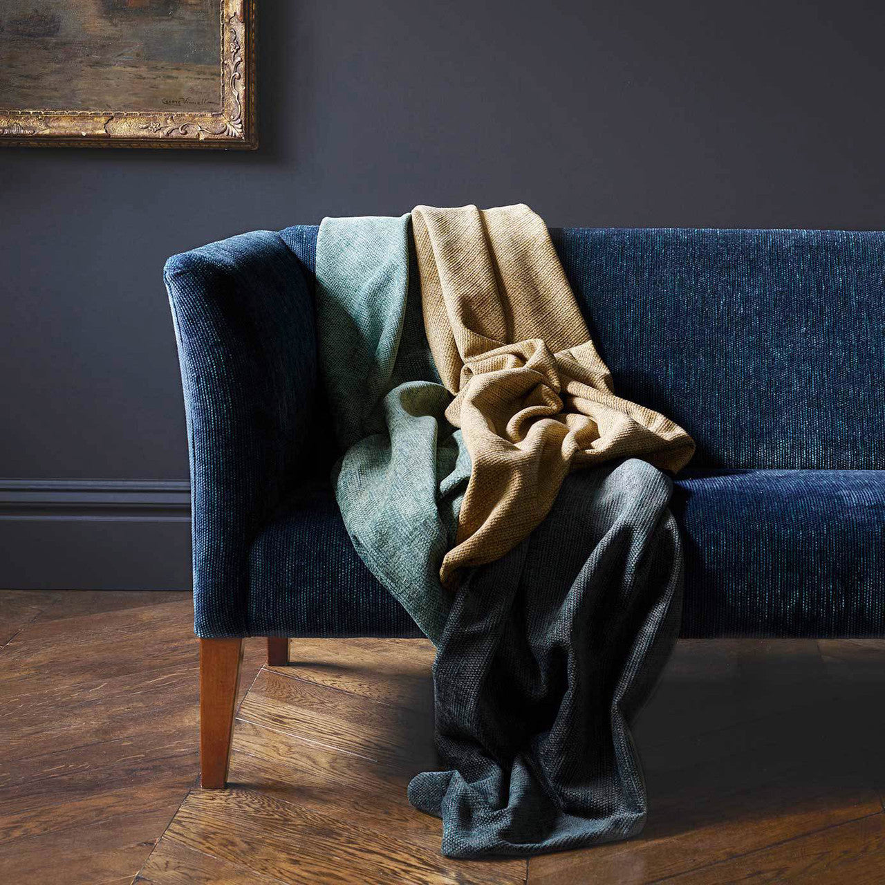 332838 Zoffany Chenille Luxury Plains Walnut Fabric by Zoffany