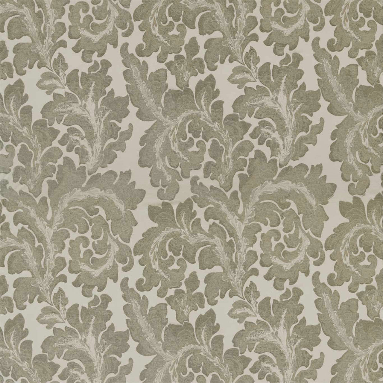 332877 Acantha Silk The Muse Grey Pearl Fabric by Zoffany