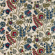 Hardwick Crewel Darnley Sunstone/Indigo Fabric by Zoffany