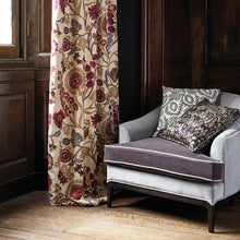 332969 Hardwick Crewel Darnley Antique Gold/Cinnabar Fabric by Zoffany